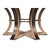 Transitional Round Dining Table, Large - Bleached Oak With Hammered Iron Base For Sale - Image 10 of 11