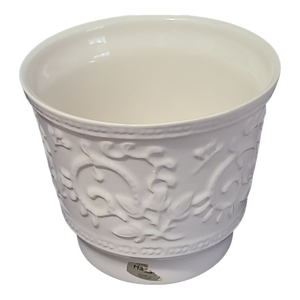 Vintage Haeger USA Pottery White Planter Jardinière