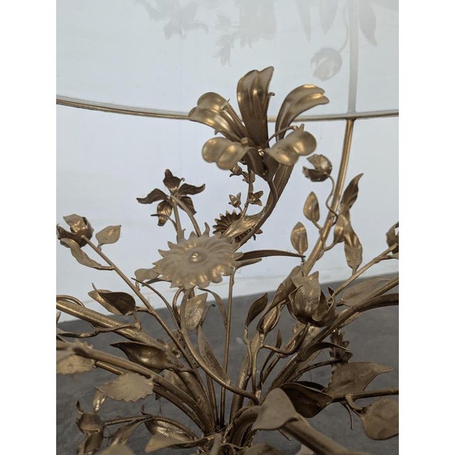 Brass and Glass Coffee Table in the style of Hans Kogl For Sale - Image 4 of 7