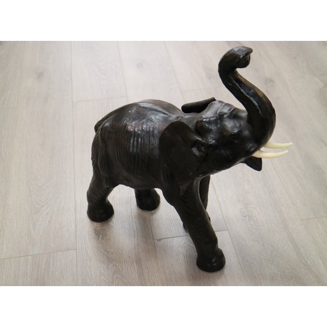 Leather Elephant Statue Chairish