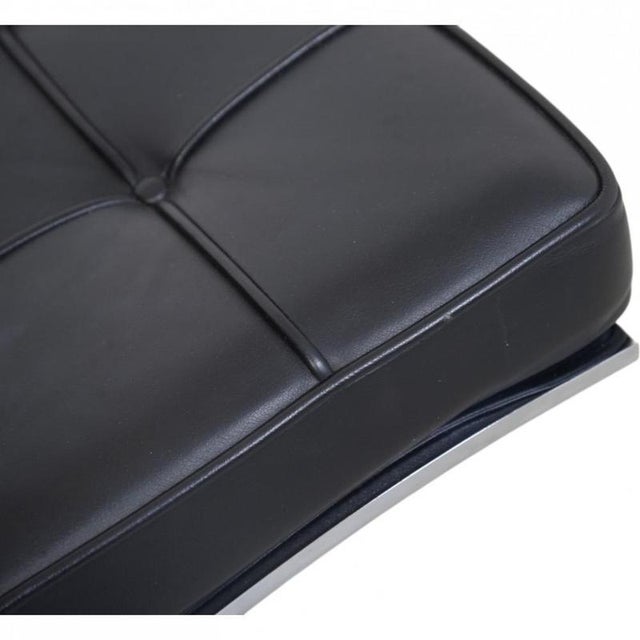 Barcelona Chair in Black Leather by Ludwig Mies van der Rohe, 2010s For Sale - Image 11 of 18