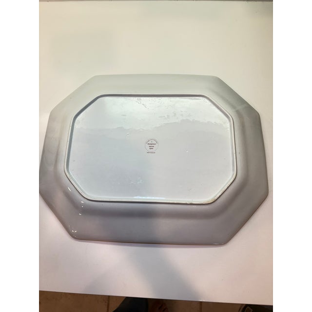 Vintage Wedgwood Devon Rose Georgetown Collection Bamboo Trim Platter For Sale - Image 10 of 11
