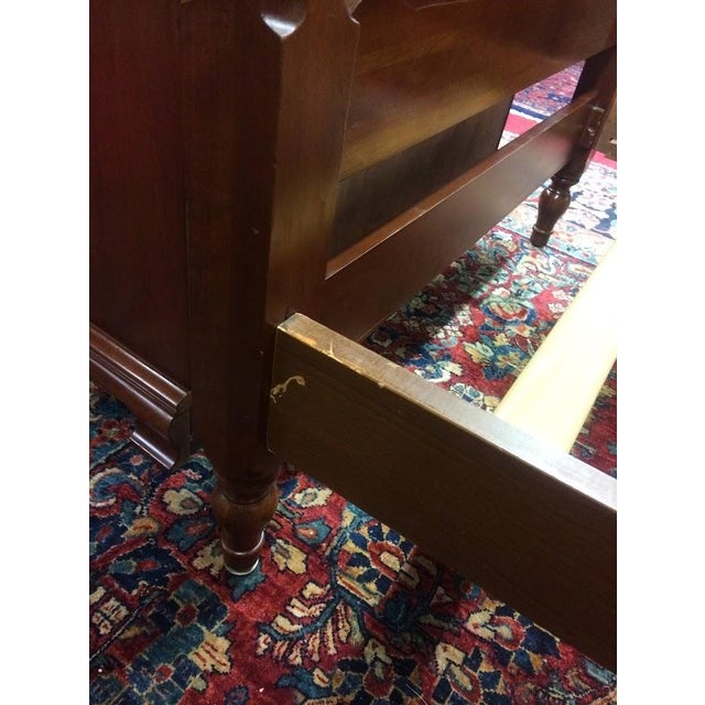 Brown Vintage Twin Poster Bed, Ethan Allen Furniture For Sale - Image 8 of 10