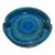 Mid 20th Century Italian Aldo Londi for Bitossi Rimini Blue Large Ceramic Ashtray Catchall Trinket Dish For Sale
