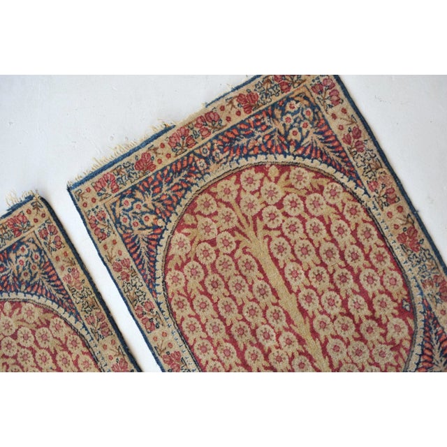 1930s Weeping Willow Tree of Life Rug Mats - A Pair, 1.9 x 2.6 For Sale - Image 9 of 11
