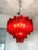 2020s Red "Campari" Colour Chandelier in Murano Style Glass For Sale - Image 5 of 8