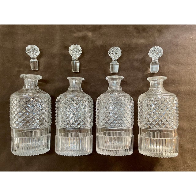 Vintage Crystal Bottles, 1980s, Set of 4 For Sale - Image 16 of 16