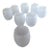 1960s Mid-Century Modern Frosted "Ghost" Lowball Glasses- Set of 7 For Sale