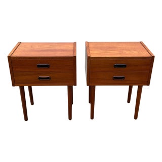Classic Set of Danish Mid-Century Modern Teak Night Stands from the Golden Era, 1967, Set of 2 For Sale