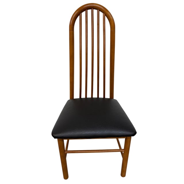 Vintage Danish Modern Teak Spindle Back Dining Chairs - Set of 6 For Sale - Image 4 of 6