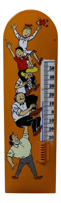 Limited Edition Suske and Wiske Enamel Thermometer, 1999