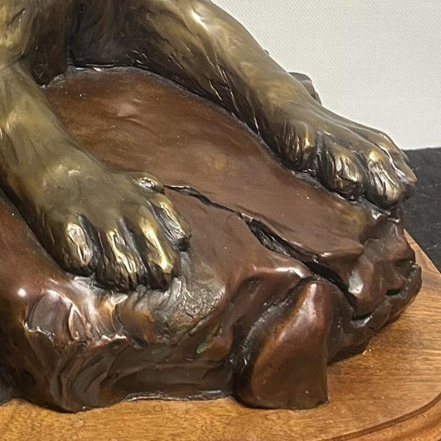 1990s "Cougar Bluff" Bronze Sculpture by Danny D. Edwards For Sale - Image 4 of 13