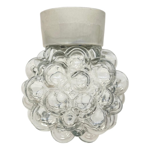 Mid-Century Modern Glass Wall Lamp, 1970s For Sale