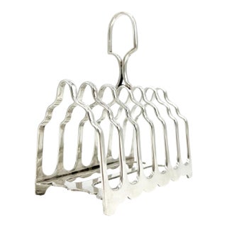 Vintage English Silver-Plated Toast Rack – Traditional / English Country For Sale