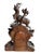 Brown Late 19th Century Swiss Black Forest Hand-Carved Clock, Alpine Carved Case For Sale - Image 8 of 9