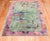 Pink Green Antique Chinese Art Deco Foyer Size Carpet - 6' x 8'6" For Sale - Image 14 of 18