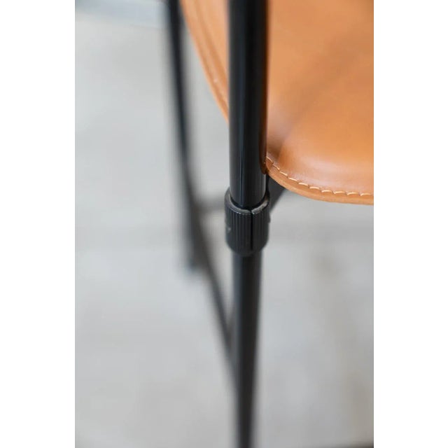 Animal Skin Aluminium & Brown Leather Dining Chairs from Ycami, 1980s, Set of 6 For Sale - Image 7 of 18