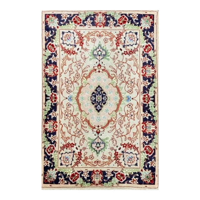 Handwoven Persian Tabriz Masterpiece Rug 2x3 For Sale