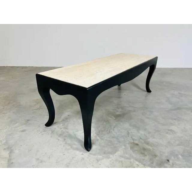 1960s Harvey Probber Style Black Lacquer & Terrazzo Marble Coffee-Cocktail Table 1960s For Sale - Image 5 of 9
