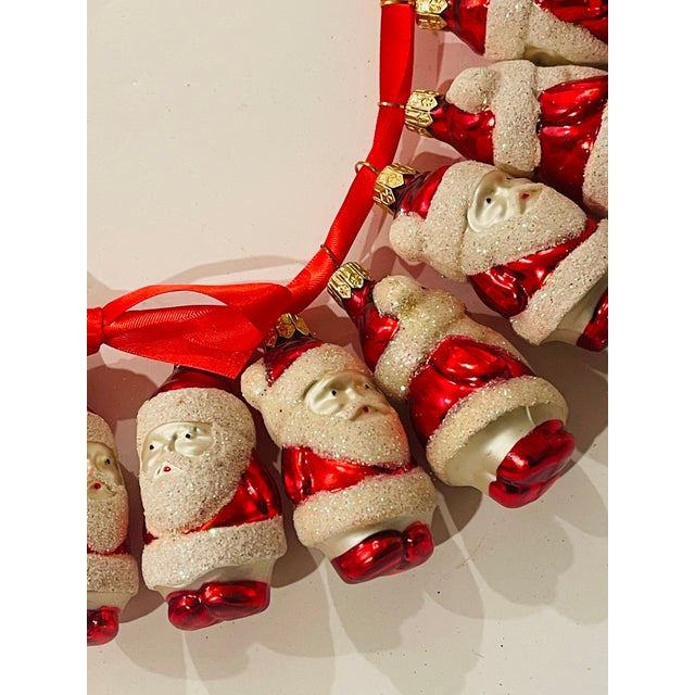 Two Dozen Red Santa’s Holiday Figurine Ornaments For Sale - Image 4 of 5