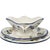 19th Century Faience De Gien French Hand Painted Earthenware Sauce Boat With Attached Underplate and Additional Oval Plate For Sale In Boston - Image 6 of 12
