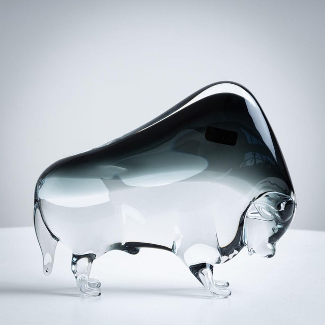 Glass 20th Century Murano Glass Buffalo from V. Nason & Co., Italy For Sale - Image 7 of 7