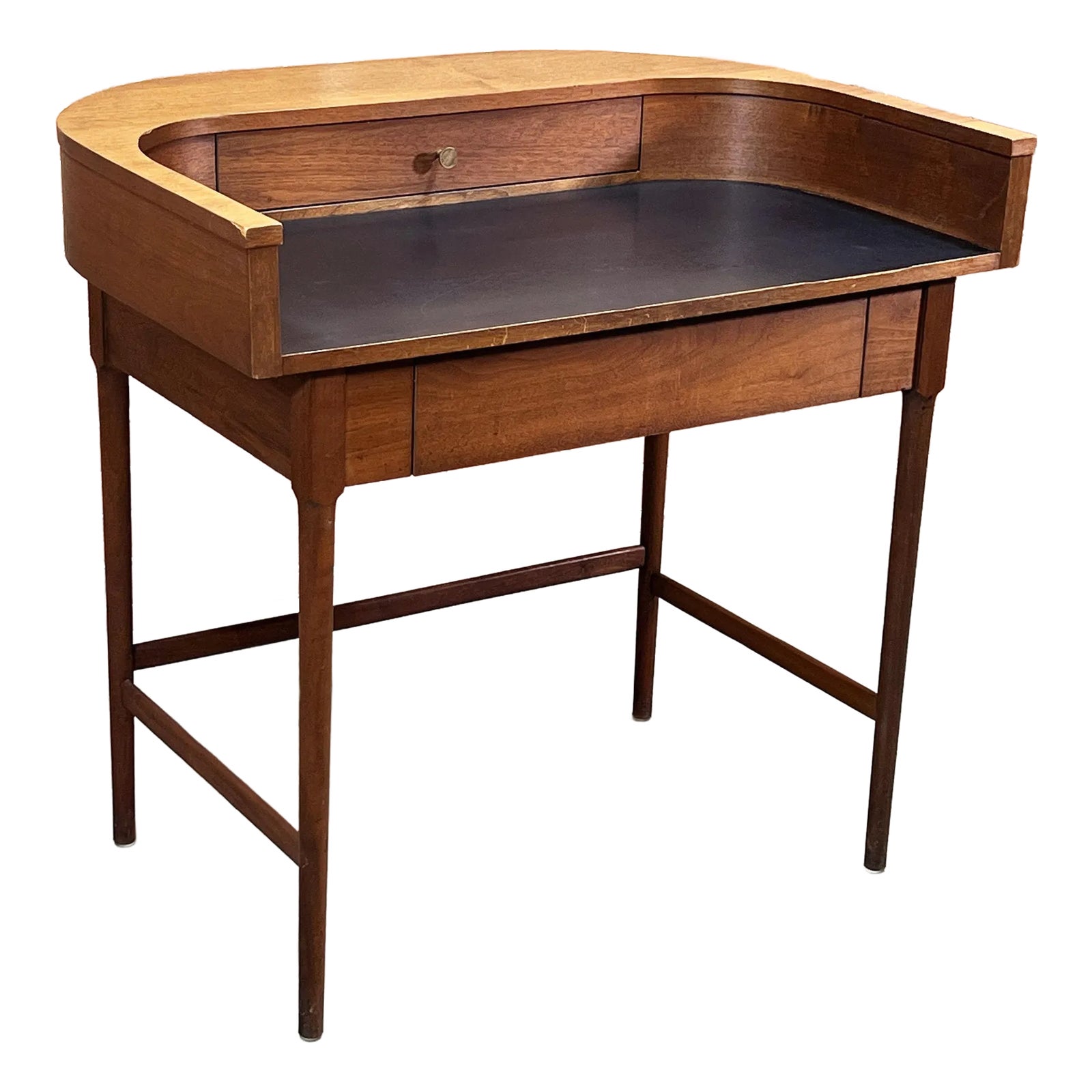 Mid Century Modern Walnut Writing Desk by Lawrence Peabody for Richardson Nemschoff