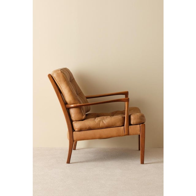 Brown Vintage Model Löven Easy Chairs by Arne Norell, 1960s, Set of 2 For Sale - Image 8 of 9