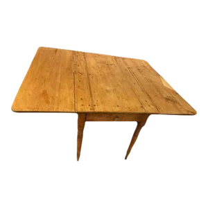 19Thc Natural Pine Drop Leaf Table