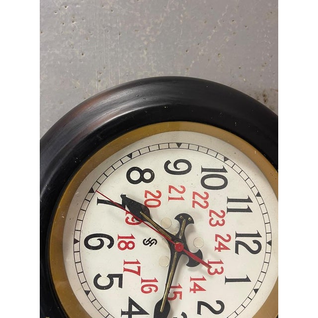 Metal Bauhaus 24-Hour Wall Clock from Siemens Halske, Germany, 1930s For Sale - Image 7 of 16