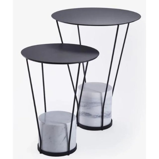 Contemporary Small Lest Coffee Table with Marble Base by Radar For Sale - Image 3 of 6