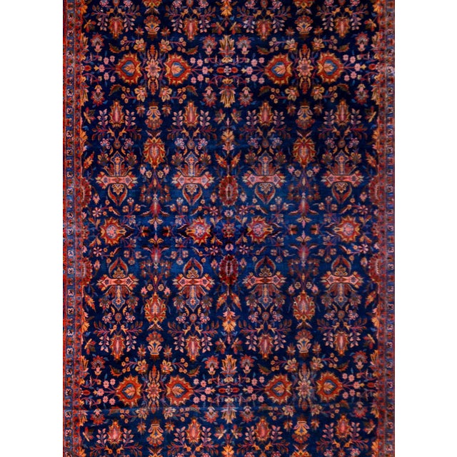 19th Century Antique Kashan Rug - 11′ × 19′4″ For Sale In Chicago - Image 6 of 8
