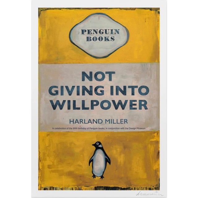 Contemporary Harland Miller Not Giving Into Willpower Book Cover Poster, 2020s For Sale - Image 3 of 3