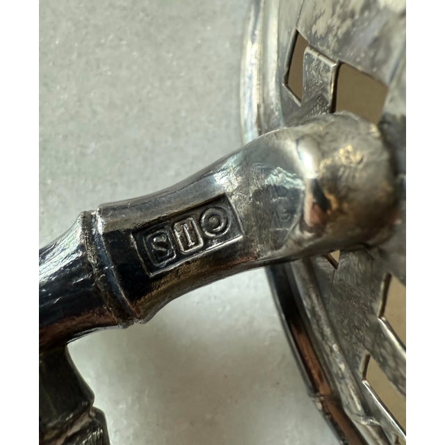 Vintage Faux Bamboo Silverplate Serving Dish For Sale - Image 12 of 12
