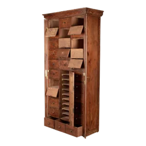 Rustic French Cartonnier, or Cabinet With Compartments