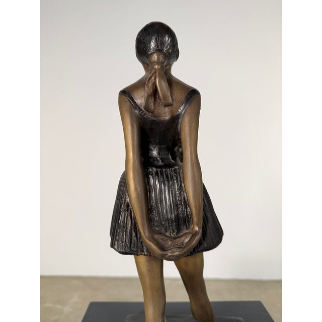 Figurative Bronze Ballerina Sculpture After Degas - 17” Tall For Sale - Image 3 of 12