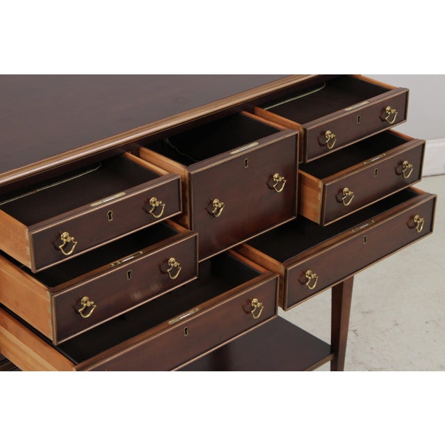 Ej Victor 2 Tier Yew Wood Silver Server Cart For Sale In Philadelphia - Image 6 of 15