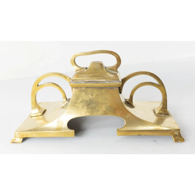 Early 20th Century Art Nouveau Bronze Inkwell For Sale - Image 4 of 11