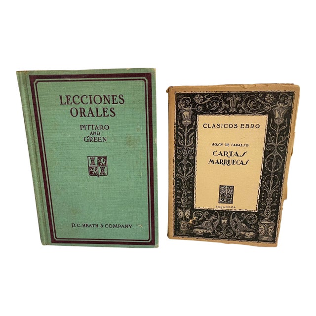 1940s Spanish Books - a Pair For Sale