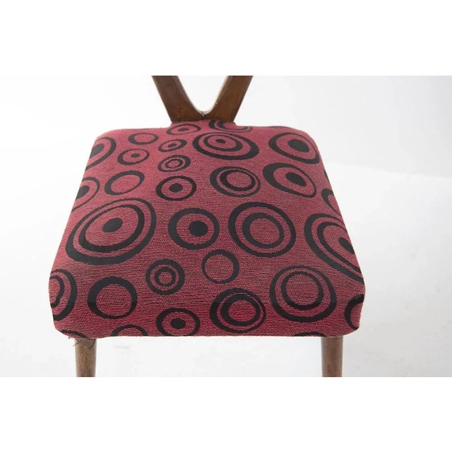 The set of six extravagant dining room chairs are design by Gianni Vigorelli in the 50s and are of fine Italian...