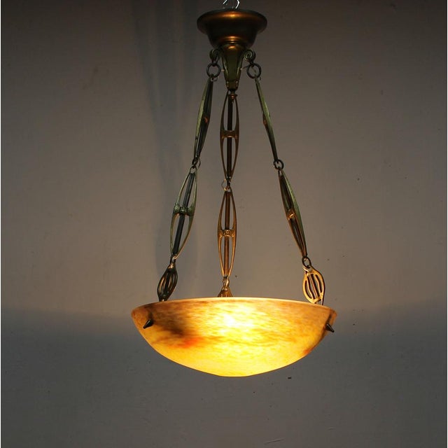 Glass Paste Lamp by G. Ve Croismare Muller for Muller Frères, 1920s For Sale - Image 6 of 10