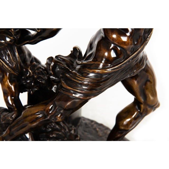 French Bronze Sculpture “Hercules Throwing Lichas” After Canova Ca. 1850 For Sale - Image 9 of 18