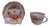 Indian Painting Coral Red Demitasse Mokka Cup and Saucer Duo from Meissen Porcelain, 1950s For Sale