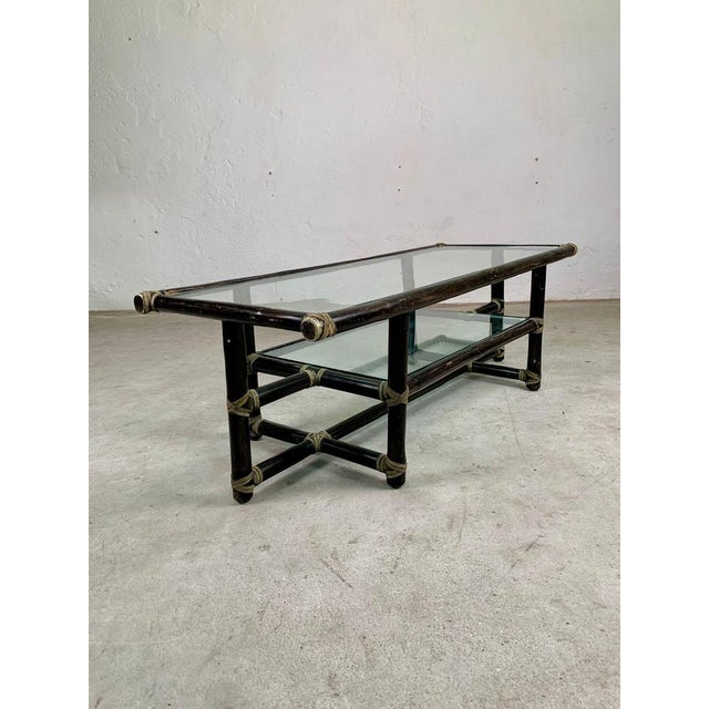 1960s Bamboo Coffee Table attributed to Lyda Levi for McGuire, 1960s For Sale - Image 5 of 15