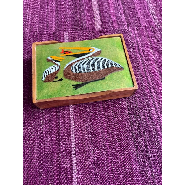 Nautical Annemarie Davidson Pelican Enamel Box For Sale - Image 3 of 5
