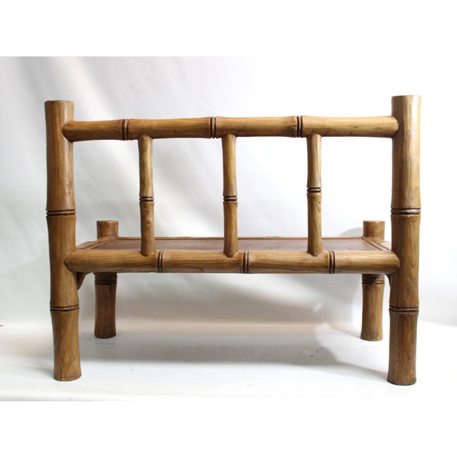 Bamboo Loveseat Bench For Sale - Image 9 of 9