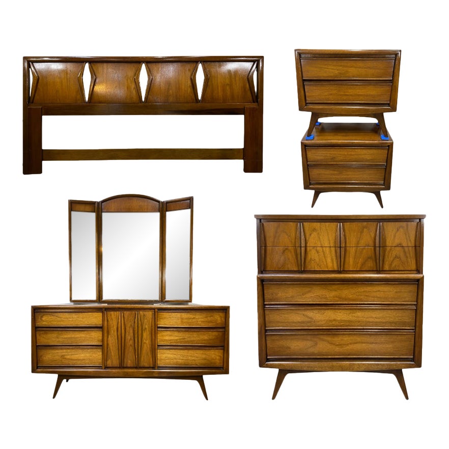 1960s 6 Piece Mid Century United Furniture Bedroom Set | Chairish