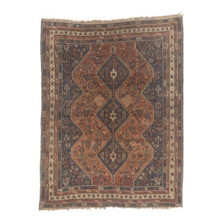 Late 19th Century Persian Shiraz Rug, 07'11 X 10'06 For Sale