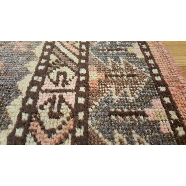 Vintage Khotan Rug, Handmade Oriental Rug, Soft shrimp, Beige, Brown, Char Gray For Sale In New York - Image 6 of 11