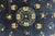 Textile 1920s Blue Navy Floral Medallion Deco Oriental Antique Peking Chinese Rug For Sale - Image 7 of 10